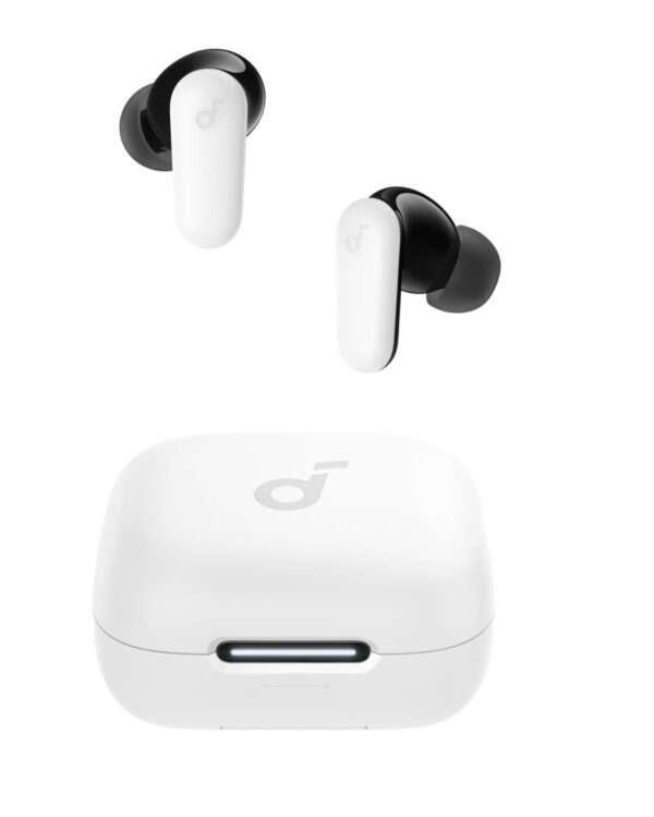 soundcore R50I Nc By Anker Noise Cancelling In Ear Earbuds,Strong 42Db Adaptive Noise Cancelling,Powerful Bass,45H Playtime (Colour White)