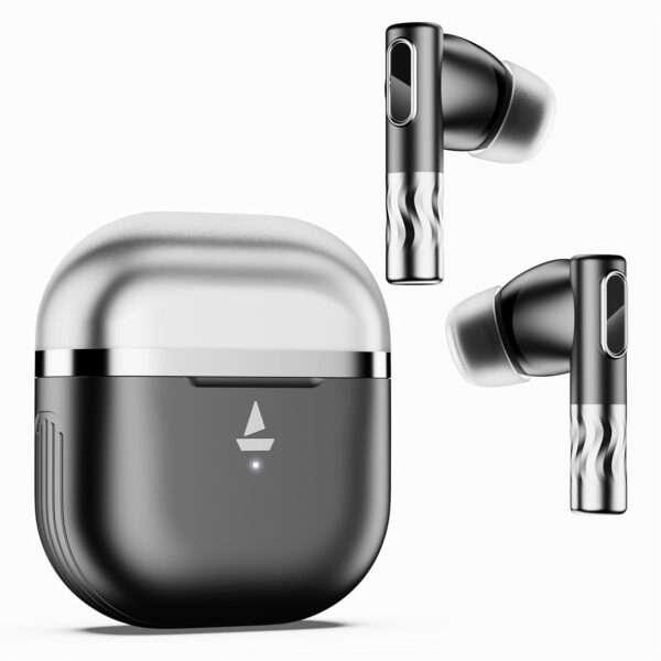 boAt Nirvana Zenith Truly Wireless in Ear Ear Buds w/Dolby Audio, 50dB ANC, Adaptive EQ Powered by Mimi, 6-Mic AI-ENx™, 50 Hrs. Playback & Hearables App Support (Mystique Black)