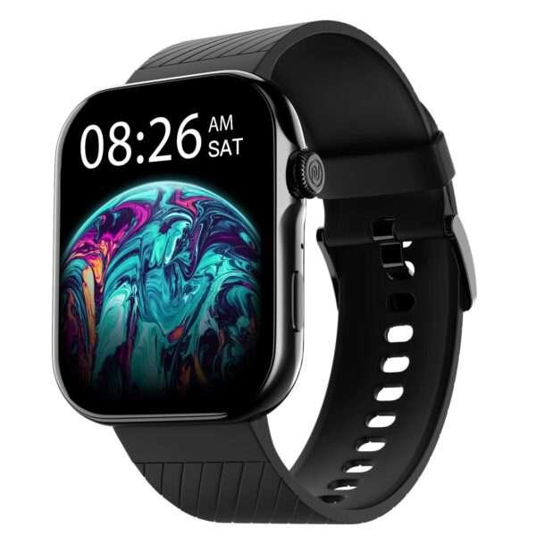 Noise ColorFit Ultra 3 Bluetooth Calling Smart Watch with Biggest 1.96" AMOLED Display, Gesture Control with Silicon Strap (Jet Black)