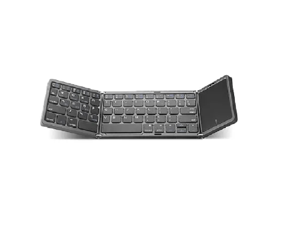 Khinda Portable Wireless Bluetooth Folding Keyboard Ultra Slim Pocket Size, Bluetooth Wireless, for iOS, Android and Windows Tablet, Smartphones (Folding Keyboard with Full Size touchpad)