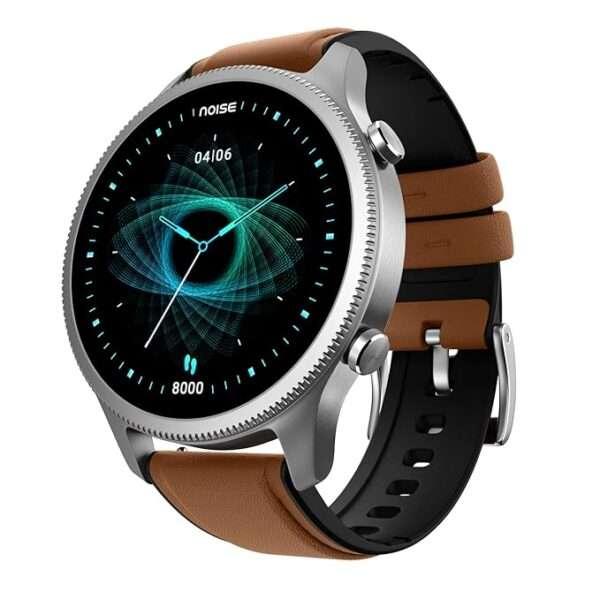 NoiseFit Halo 1.43" AMOLED Display, Bluetooth Calling Round Dial Smart Watch, Always on Display, Smart Gesture Control, 100 Sports Modes (Vintage Brown)