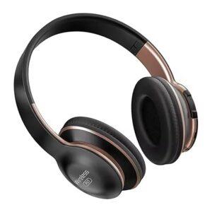Foldable Wireless Bluetooth Headphone | Compatible Subwoofer Stereo Headset | Wireless Gaming Headset with Microphone and Noise Cancellation (Black)