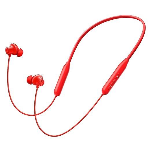 OnePlus Bullets Wireless Z3 in Ear Neckband with 12.4Mm Drivers, 3D Spatial Audio,10 Mins Charge for 27 Hrs Playback, AI Call Noise Cancellation, 4 EQ Preset, Dynamic Bass Enhancement & BT5.4  Red,