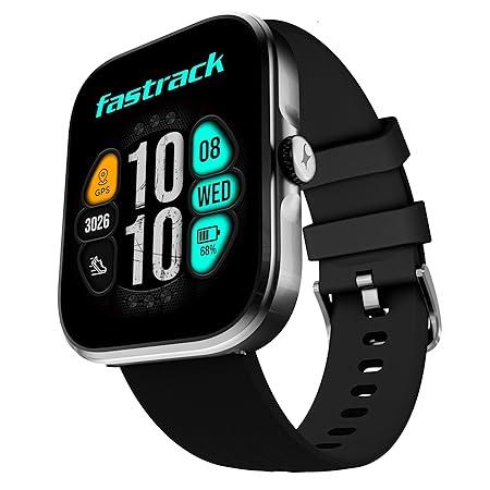 Fastrack Discovery Smart Watch, 4.9 CM AMOLED Display, SingleSync BT Calling, Built-in GPS, 100+ Multisport, Auto Recognition of Multisport (3 color option)