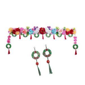 Handmade Diwali Festival Decoration Home Decor Toran and Latkan for Main Door Entrance Wall Hanging Bandhanwar Latkan - Green, Pack of 2