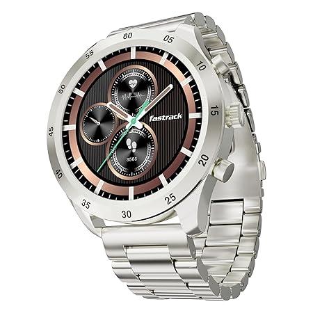 Fastrack Magnus FX2 1.32" Display Smart Watch with Single Sync BT Calling, All-Round Health Tracking, Functional Crown, Metal Case, 100+ Sports Modes & Watchfaces – Smartwatch for Men & Women (3 color option)