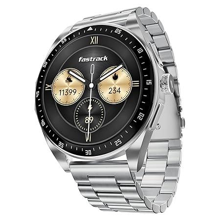 Fastrack Radiant FX1 1.43" AMOLED Metal Smart Watch with Functional Crown, BT Calling, AOD, 100+ Sports Modes, Health Tracking, IP68 Water Resistance – Smartwatch (3 color option)