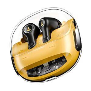 boAt New Launch Nirvana Crystl, Transparent Case,Spatial Audio, ANC(~32dB), 100Hrs Battery,4Mics ENx, Dual Pair,App Support, Bluetooth Earbuds (4 color option)