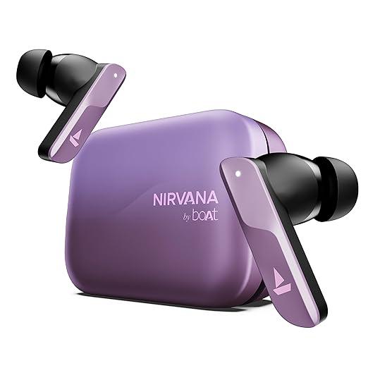 boAt Nirvana X TWS (2025),Knowles Dual Drivers,Hi-Res Audio LDAC,App Support,4Mic ENx,Dual Pair,Spatial Audio,Fast Charge, Bluetooth Earbuds, TWS Ear Buds Wireless Earphones with mic  (Smoky Amethyst)