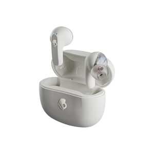 Skullcandy Rail Wireless Earbuds with Mic - Multipoint Pairing, 42Hr Battery- (White)