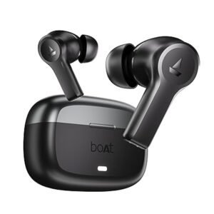 Boat Nirvana Lucid w/ 32 dB ANC, Multi-Point Conn ectivity, in-Ear Detection, 60HRS Playback,  IPX5 Truly Wireless in Ear Earbuds, TWS Ear Buds (Black)