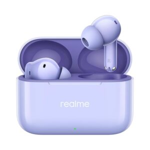 realme Buds T200 True Wireless Earbuds with Hi-Res Audio, 12.4mm Dynamic Bass Drivers, 32 dB ANC, Upto 50 Hrs Playback, Fast Charge, IP55 Rated, BT 5.4 (Purple)